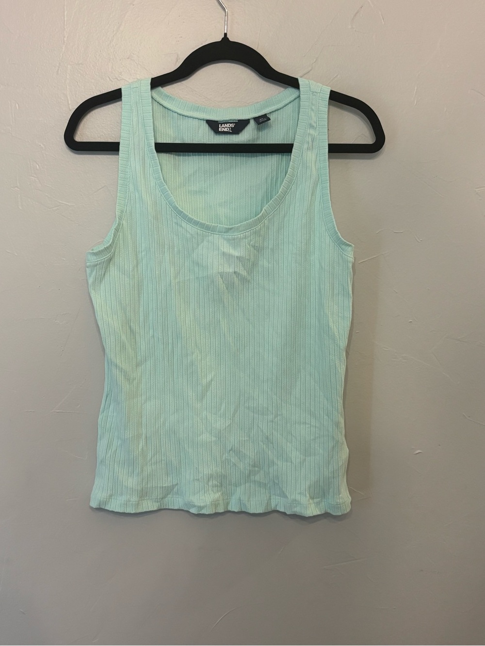 Lands' End Women’s Light Mint Ribbed Tank